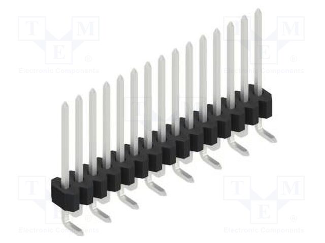 Connector: pin strips; pin header; male; PIN: 15; 1.27mm; SMT; 1x15