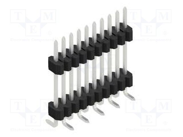 Connector: pin strips; pin header; male; PIN: 10; 1.27mm; SMT; 1x10