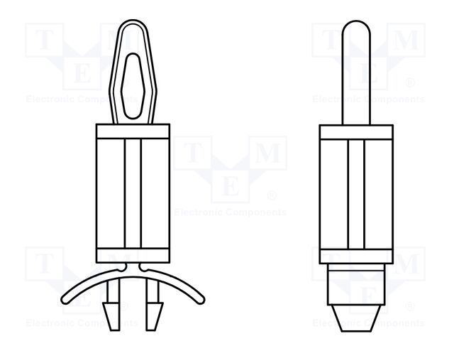 PCB distance; polyamide; L: 22.22mm; latch/latch; UL94V-0
