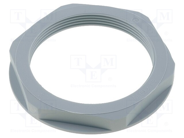 Nut; M63; polyamide; UL94V-2; 75mm; grey; -20÷100°C; Thread: metric