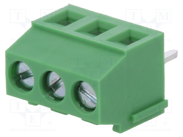 PCB terminal block; angled 90°; 3.5mm; ways: 3; on PCBs; 1.5mm2