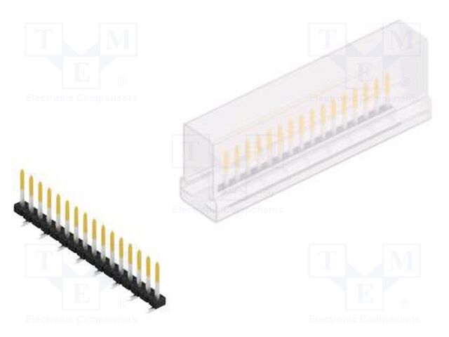 Connector: pin strips; pin header; male; PIN: 16; 2mm; SMT; 1x16