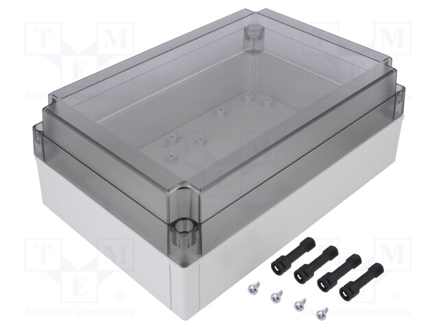 Enclosure: multipurpose; X: 180mm; Y: 255mm; Z: 100mm; MNX; grey; IK08