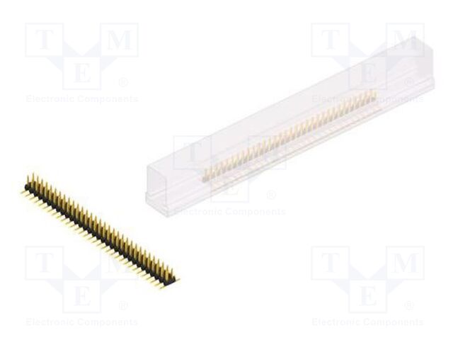 Connector: pin strips; pin header; male; PIN: 64; 2mm; SMT; 2x32