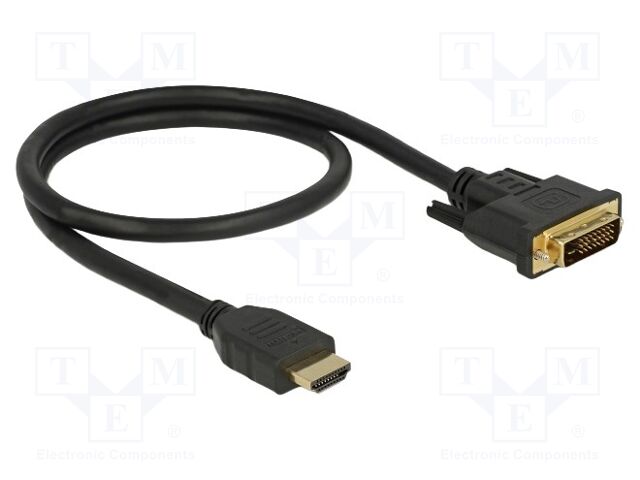 Cable; DVI-D (24+1) plug,HDMI plug; bidirectional,High Speed