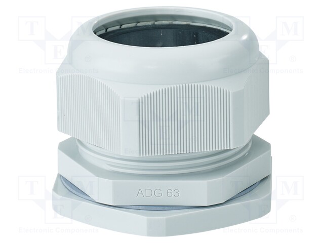Cable gland; M63; 1.5; IP66; polyamide; light grey
