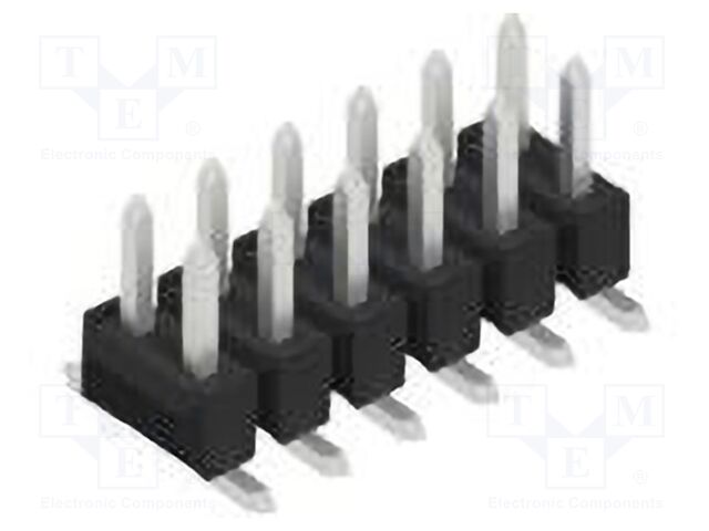 Connector: pin strips; pin header; male; PIN: 12; 2.54mm; SMT; 2x6