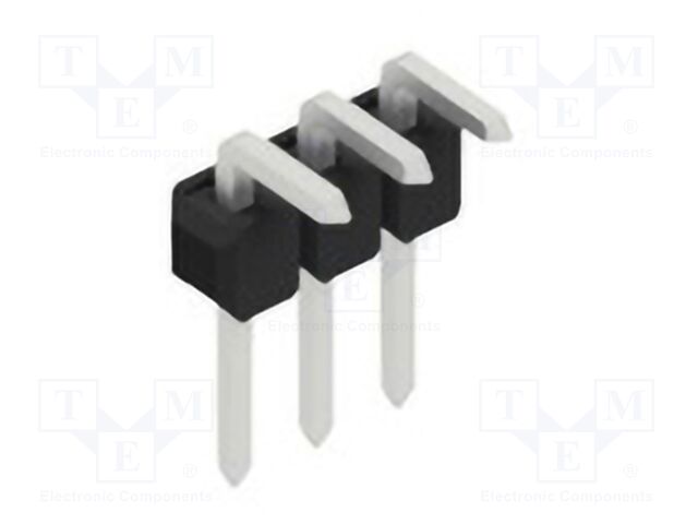 Connector: pin strips; pin header; male; PIN: 3; 2.54mm; THT; 1x3
