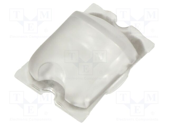 LED lens; rectangular; Mat: PMMA plexiglass; H: 8.3mm