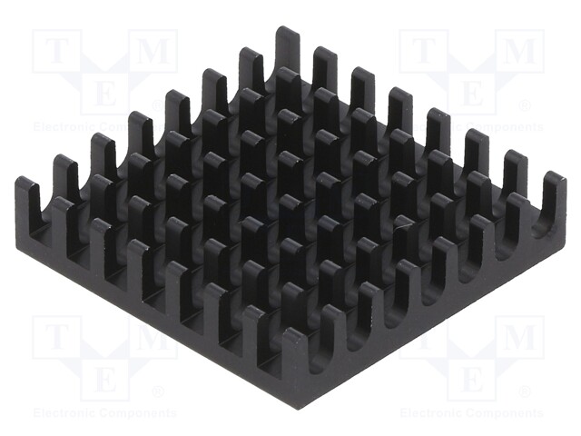 Heatsink: extruded; grilled; BGA; black; L: 27.9mm; W: 27.9mm