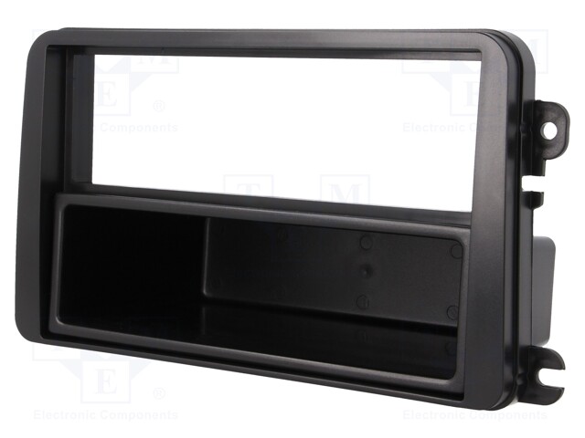 Radio mounting frame; VW; 2 ISO; black