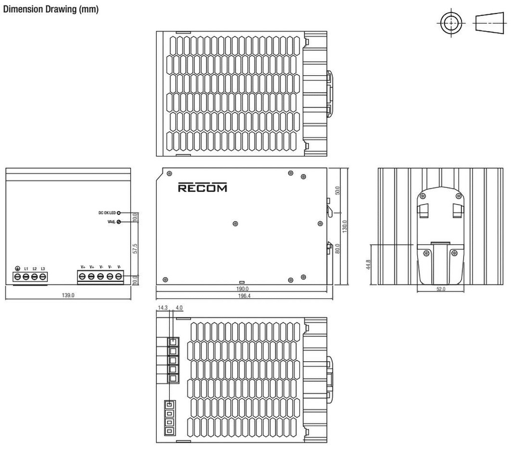 Power supply: switched-mode; 960W; 24VDC; 22.5÷29.5VDC; 40A; 2900g