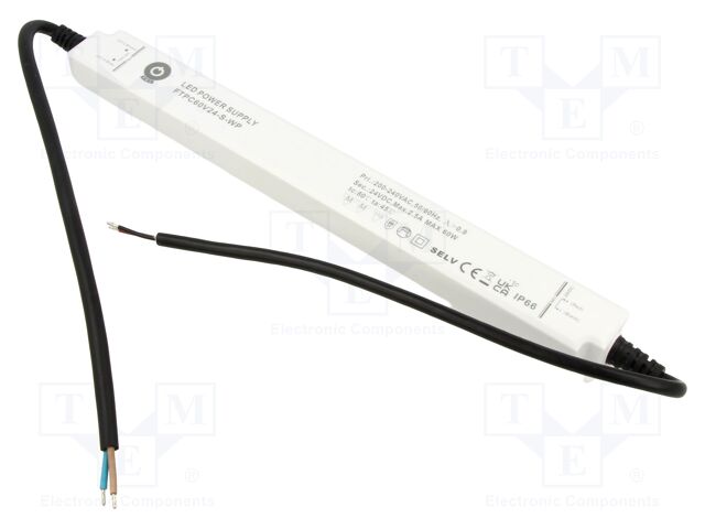 Power supply: switching; LED; 60W; 24VDC; 0÷2.5A; 108÷264VAC; IP66