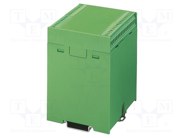 Enclosure base; green; UL94HB; EG 90; for DIN rail mounting