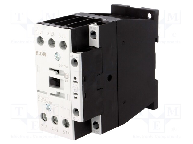 Contactor: 3-pole; NO x3; Auxiliary contacts: NC; 24VDC; 25A; 690V