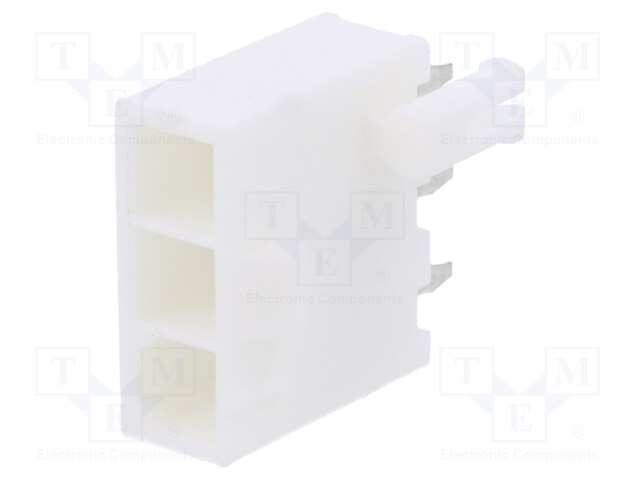 MiniFitJrHdr Vt SR W/Pgs Tin V-0 3Ckt