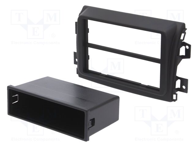 Radio frame; Fiat; 2 DIN; matt black