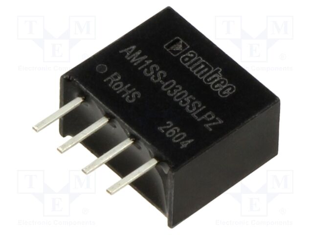 Converter: DC/DC; 1W; Uin: 2.97÷3.63V; Uout: 5VDC; Iout: 200mA; SIP4