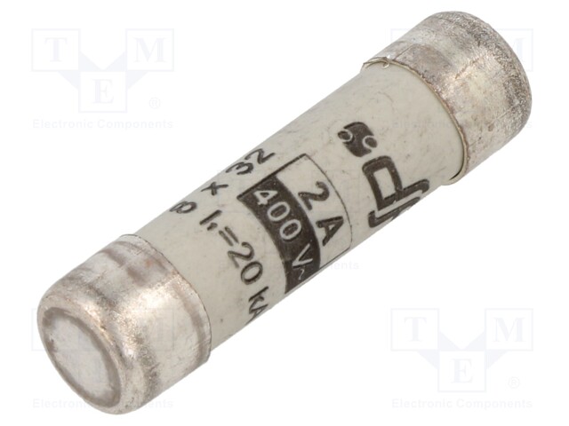 Fuse: fuse; gG; 2A; 400VAC; ceramic,cylindrical,industrial; 8x31mm