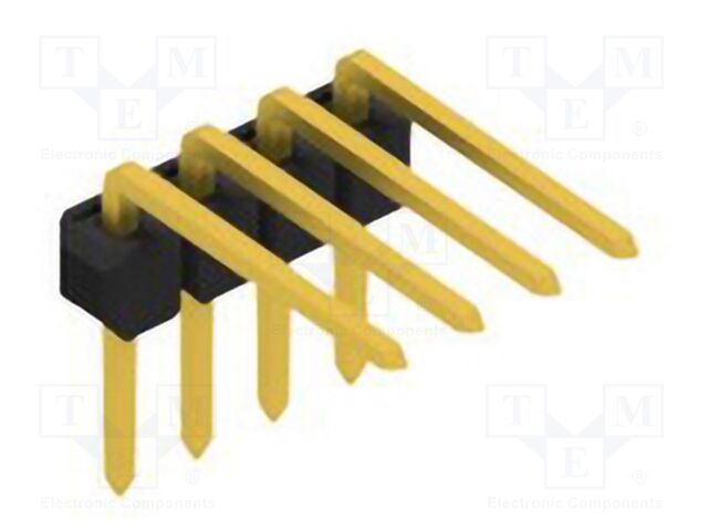 Connector: pin strips; pin header; male; PIN: 4; 2.54mm; THT; 1x4