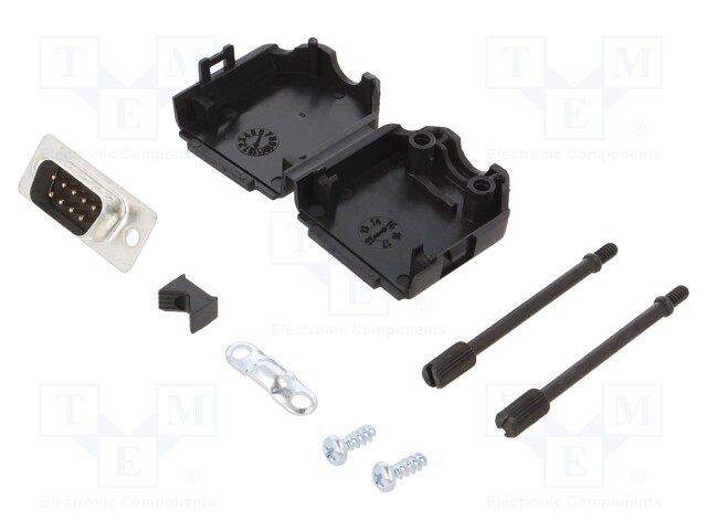 D-Sub; PIN: 9; plug; male; stamped and formed contacts; straight