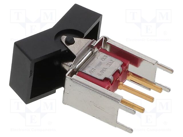 ROCKER; SPDT; Pos: 2; ON-ON; 0.02A/20VAC; 0.02A/20VDC; black; THT