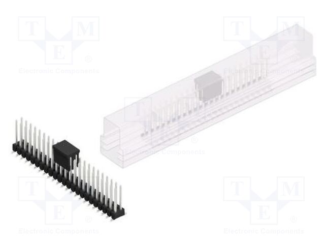 Connector: pin strips; pin header; male; PIN: 46; 2.54mm; SMT; 2x23