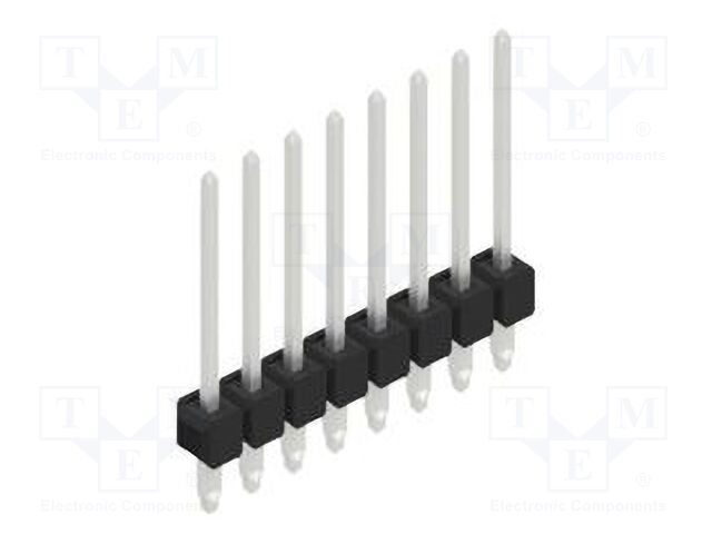 Connector: pin strips; pin header; male; PIN: 8; 2.54mm; THT; 1x8