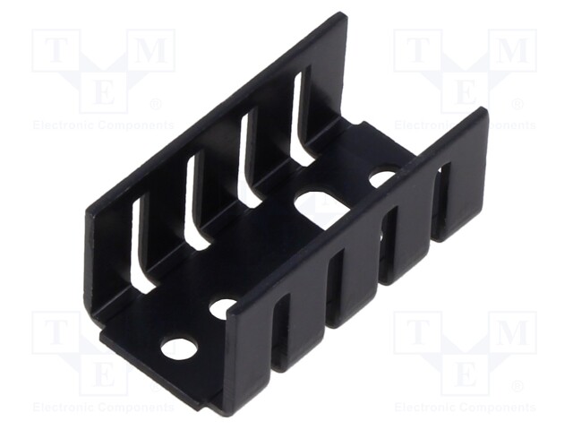 Heatsink: extruded; U; TO220; black; L: 35mm; W: 18.5mm; H: 15mm