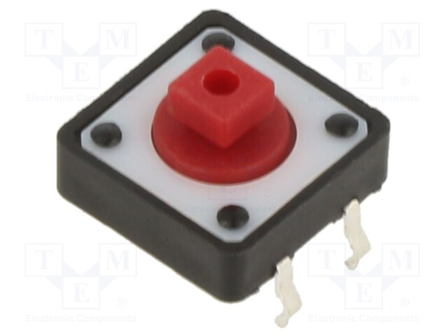 Switch: microswitch TACT; Pos: 2; SPST-NO; 0.05A/24VDC; Body: black