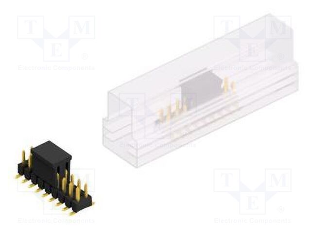Connector: pin strips; pin header; male; PIN: 18; 2.54mm; SMT; 2x9