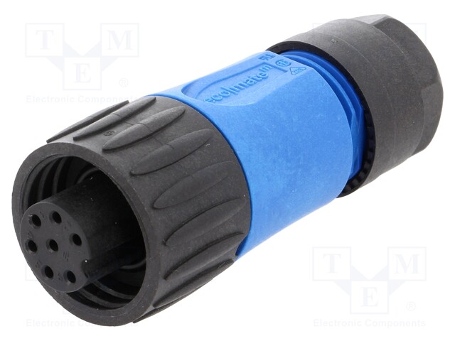 Connector: circular; plug; PIN: 7; female; w/o contacts; IP65,IP67