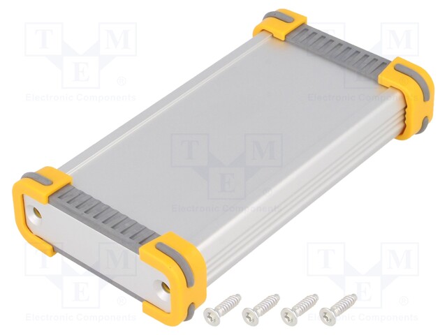 Enclosure: with panel; FR; X: 63.6mm; Y: 100mm; Z: 24mm; aluminium