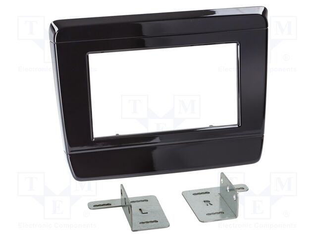 Radio frame; Isuzu; 2 DIN; black gloss