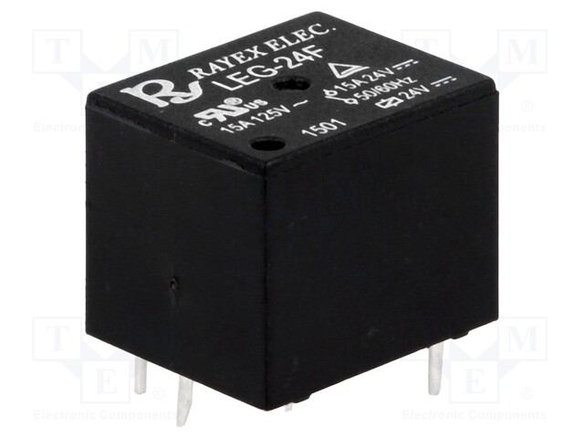 Relay: electromagnetic; SPDT; Ucoil: 24VDC; 15A/120VAC; 15A/24VDC