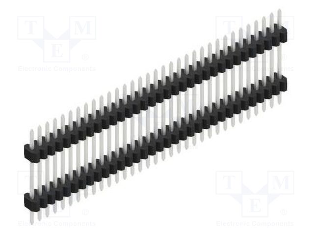 Connector: pin strips; pin header; male; PIN: 33; 1.27mm; THT; 1x33