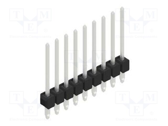 Connector: pin strips; pin header; male; PIN: 9; 2.54mm; THT; 1x9