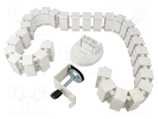 Wiring duct; flexible; white; W: 129mm; L: 1347mm