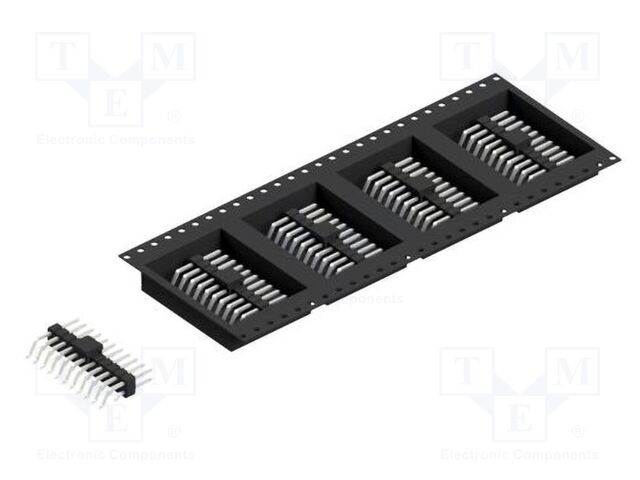 Connector: pin strips; pin header; male; PIN: 22; 2.54mm; SMT; 2x11