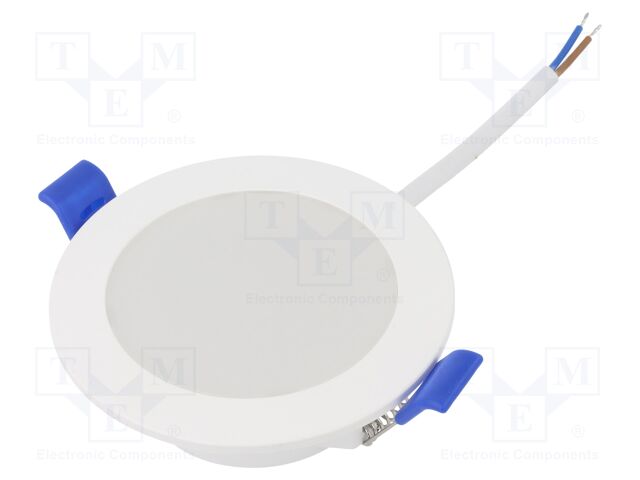 Lamp: LED downlight; 220/240VAC; 6W; neutral white; 110Ā°; 4000K