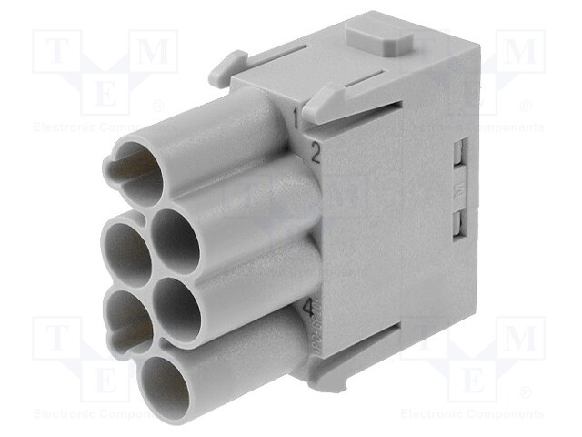 Connector: HAN; module; male; Han Modular E Protected; PIN: 6; 16A
