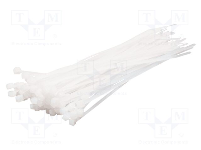 Cable tie; L: 150mm; W: 2.5mm; natural; polyamide; 100pcs; UL94V-2