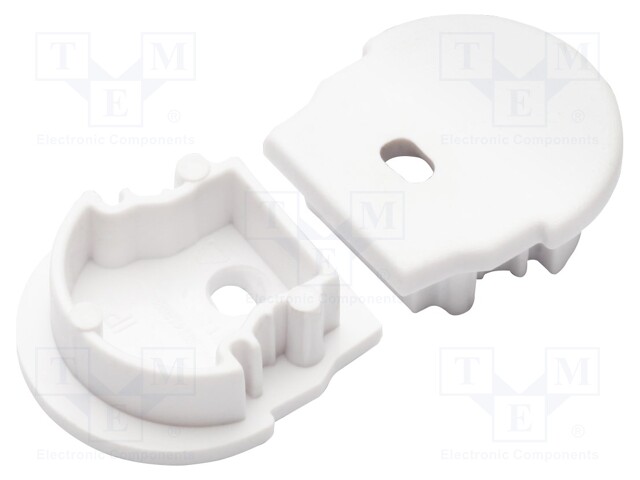 Cap for LED profiles; white; ABS; Application: UNI12