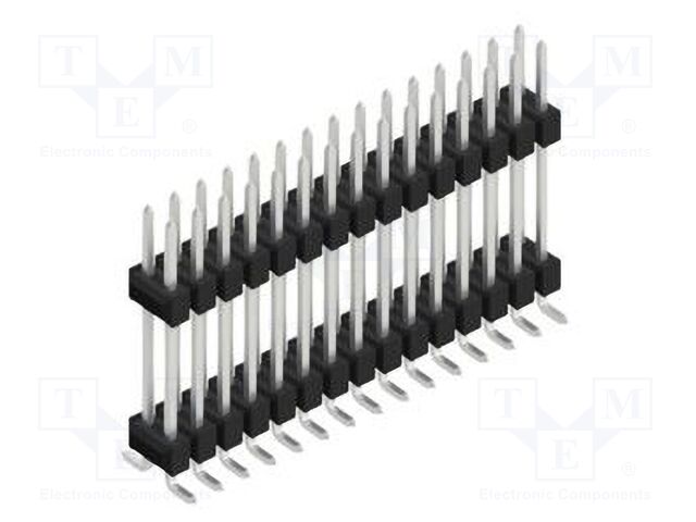 Connector: pin strips; pin header; male; PIN: 30; 2.54mm; SMT; 2x15