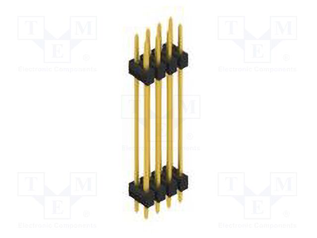 Connector: pin strips; pin header; male; PIN: 8; 2.54mm; THT; 2x4