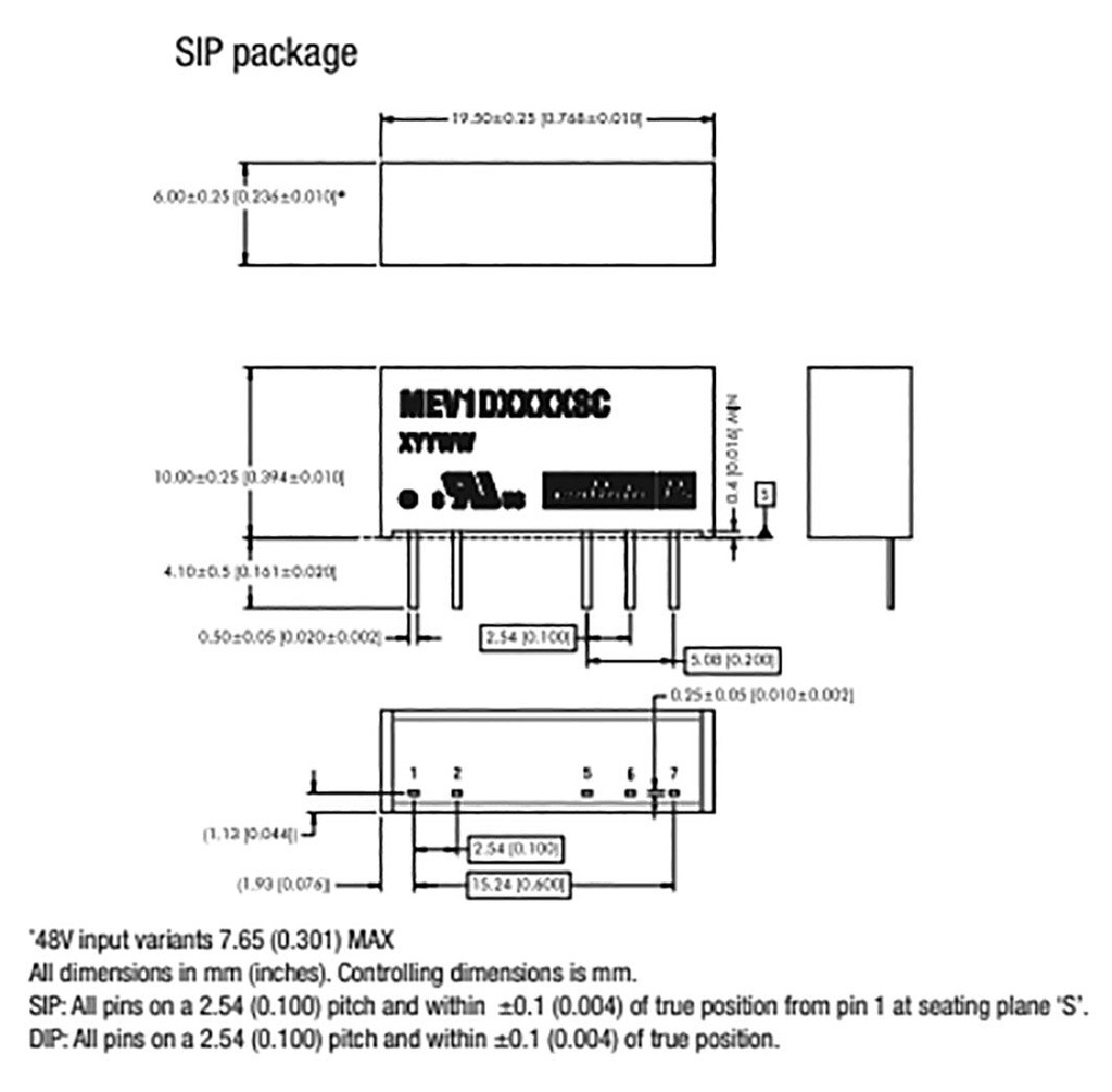 Converter: DC/DC; 1W; Uin: 21.6÷26.4V; Uout: 9VDC; Uout2: -9VDC; SIP