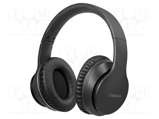 Bluetooth headphones; black; Jack 3,5mm; Bluetooth 5.0; 32Ω; 15h