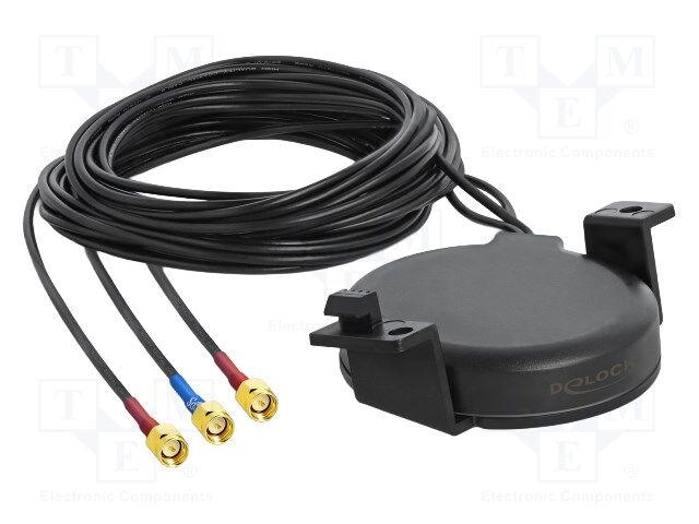 Antenna; GNSS,GSM,LTE,UMTS,inner,external; black; SMA x3; screw