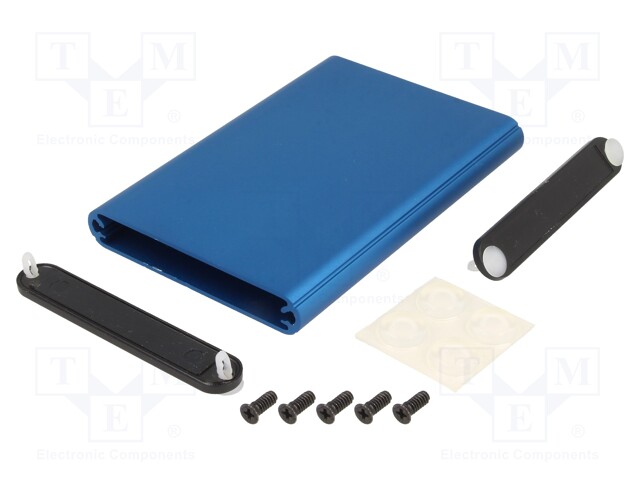 Enclosure: with panel; 1455; X: 70mm; Y: 100mm; Z: 12mm; aluminium