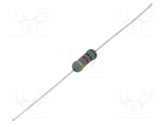 Resistor: carbon film; THT; 1kΩ; 1W; ±5%; Ø3.5x10mm; axial
